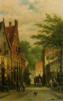 unknow artist European city landscape, street landsacpe, construction, frontstore, building and architecture. 319 Germany oil painting art
